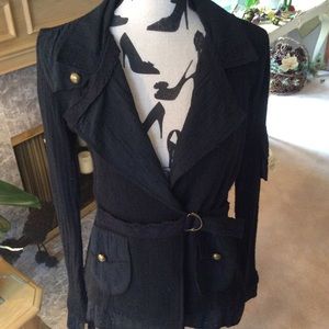 Jacket/ Sweater in Black with Military look